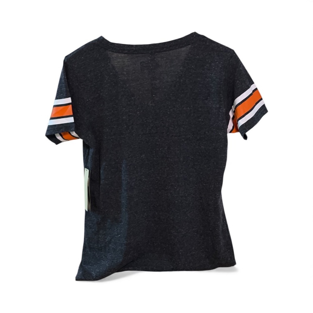 NFL Cincinnati Bengals Women's V Neck T Shirt Sparkle Logo Orange White Size M - Picture 9 of 13